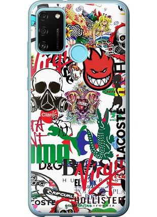 Чехол на huawei honor 9a many different logos "4022u-1900-10746"