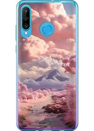 Чехол на huawei p30 lite розовые облака "5660u-1651-10746"
