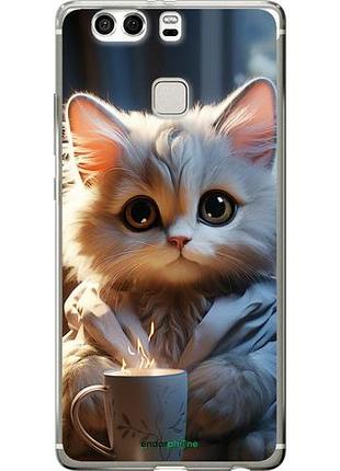 Чехол на huawei p9 plus white cat "5646u-300-10746"