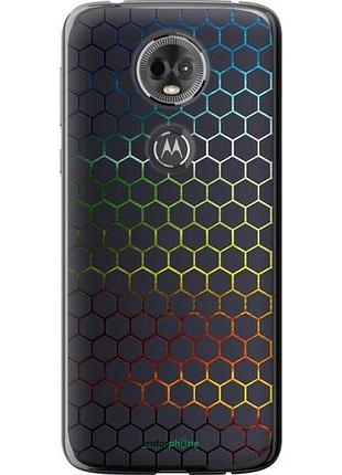 Чохол на motorola moto e5 plus переливні стільники "498u-1412-10746"