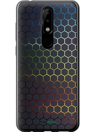 Чехол на nokia 5.1 plus переливающиеся соты "498u-1543-10746"