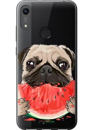 Чехол на huawei honor 8a мопс и арбуз "4665u-1635-10746"
