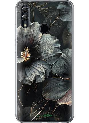 Чехол на huawei honor 10 lite черные цветы "6031u-1618-10746"