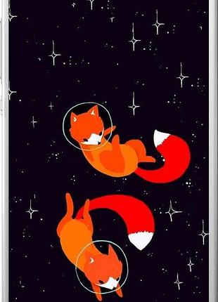 Чехол на huawei ascend p8 лисички в космосе "4519u-123-10746"