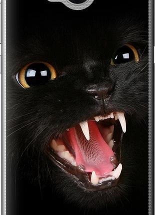Чохол на huawei y5 2017 чорна кішка "932u-992-10746"