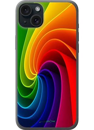 Чохол на iphone 15 plus райдужний вихор "747u-3097-10746"