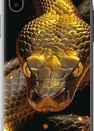 Чехол на iphone x golden snake "6072u-1050-10746"