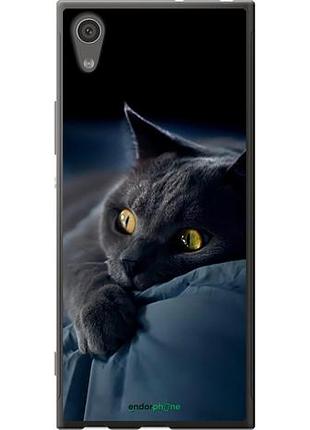 Чехол на sony xperia xa1 g3112 дымчатый кот "825u-964-10746"
