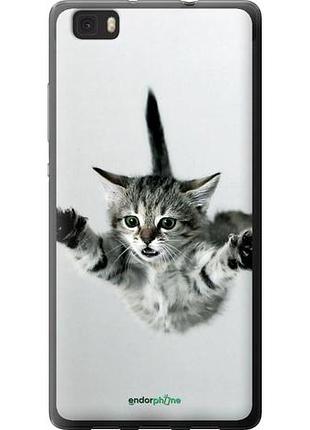 Чехол на huawei ascend p8 lite летящий котёнок "2322u-126-10746"