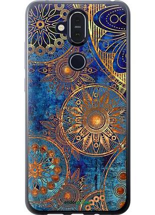 Чохол на nokia 8.1 золотий візерунок "678u-1620-10746"