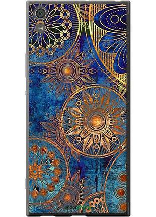 Чехол на sony xperia xa1 ultra g3212 золотой узор "678u-1237-10746"