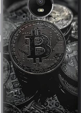 Чехол на motorola moto e4 plus black bitcoin "6090u-1000-10746"