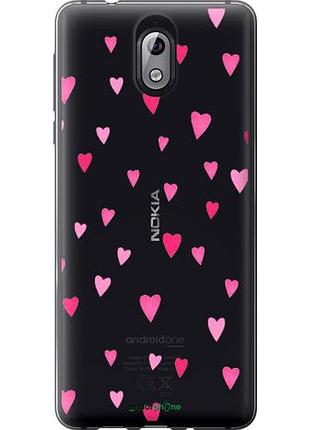 Чехол на nokia 3.1 сердечки 2 "4763u-1530-10746"