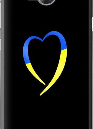 Чехол на huawei y3ii / y3 2 жёлто-голубое сердце "885u-495-10746"
