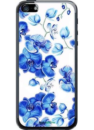 Чехол на iphone 5s голубые орхидеи "4406u-21-10746"