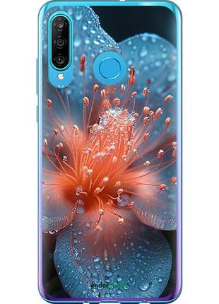 Чехол на huawei p30 lite роса на цветке "6039u-1651-10746"