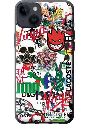 Чехол на iphone 14 plus many different logos "4022u-2645-10746"