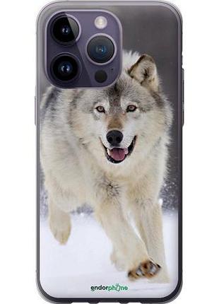 Чехол на iphone 14 pro max бегущий волк "826u-2667-10746"
