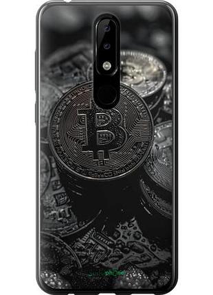 Чехол на nokia 5.1 plus black bitcoin "6090u-1543-10746"