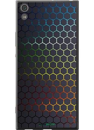Чехол на sony xperia xa1 ultra g3212 переливающиеся соты "498u-1237-10746"