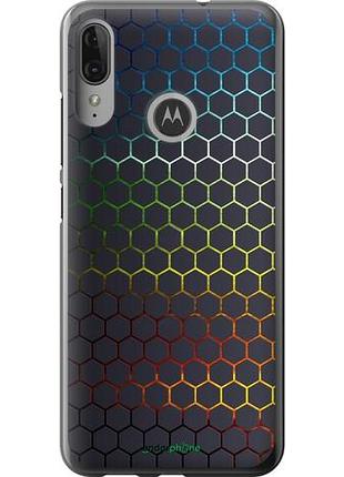 Чохол на motorola moto e6 plus переливні стільники "498u-1780-10746"