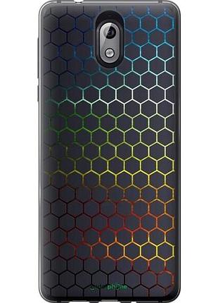 Чехол на nokia 3.1 переливающиеся соты "498u-1530-10746"