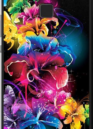 Чехол на huawei p9 lite абстрактные цветы "511u-298-10746"