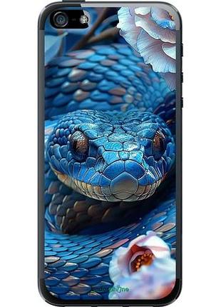Чехол на iphone se blue snake "6079u-214-10746"