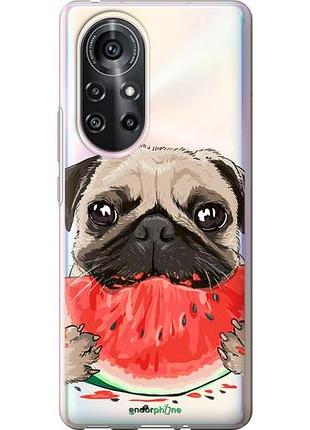 Чехол на huawei nova 8 pro мопс и арбуз "4665u-2246-10746"
