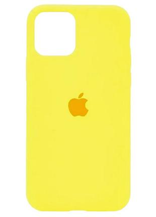Чехол fiji silicone case для apple iphone 15 pro бампер накладка soft touch с микрофиброй yellow