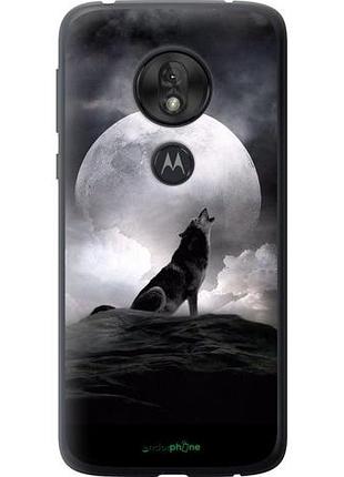 Чехол на motorola moto g7 play воющий волк "934u-1656-10746"