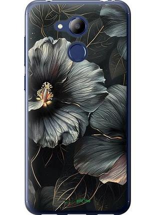 Чехол на huawei honor 6c pro черные цветы "6031u-1358-10746"