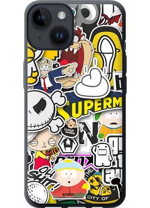 Чехол на iphone 14 popular logos "4023u-2648-10746"