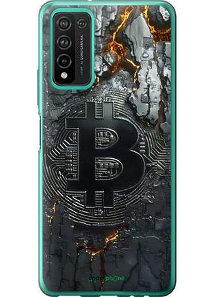 Чехол на huawei honor 10x lite раскаленный биткойн "6091u-2198-10746"