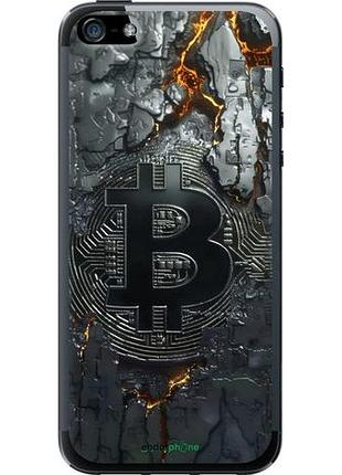 Чехол на iphone 5s раскаленный биткойн "6091u-21-10746"