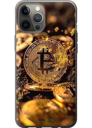 Чехол на iphone 12 pro max золотая лихорадка биткойна "6089u-2054-10746"