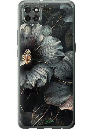 Чехол на motorola g9 power черные цветы "6031u-2229-10746"