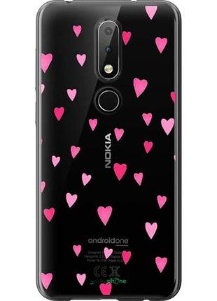 Чехол на nokia 6.1 plus сердечки 2 "4763u-1539-10746"