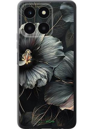 Чохол на huawei honor x6a чорні квіти "6031u-3340-10746"