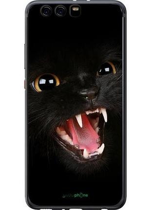 Чехол на huawei p10 plus чёрная кошка "932u-963-10746"