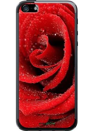 Чехол на iphone 5s красная роза "529u-21-10746"
