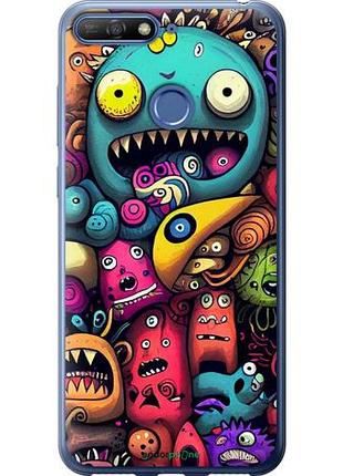 Чехол на huawei honor 7c cмешные монстры "5549u-1411-10746"