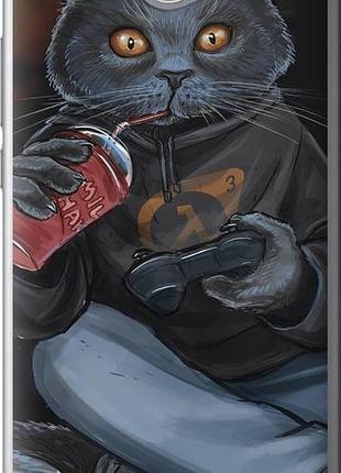 Чехол на huawei y7 2017 gamer cat "4140u-1019-10746"