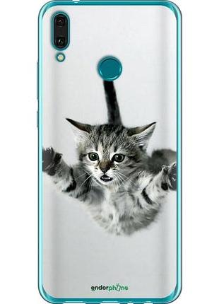 Чехол на huawei y9 2019 летящий котёнок "2322u-1602-10746"