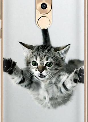 Чехол на huawei mate 9 lite летящий котёнок "2322u-474-10746"