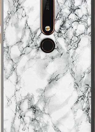 Чехол на nokia 6 2018 мрамор белый "4480u-1386-10746"