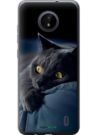 Чехол на nokia c20 дымчатый кот "825u-2510-10746"