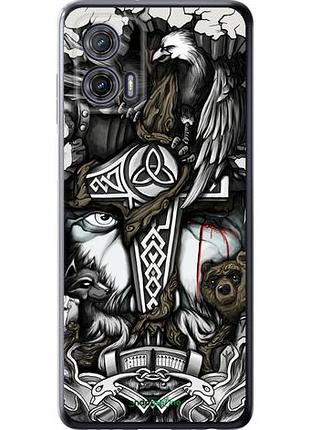 Чехол на motorola g73 тату викинг "4098u-3196-10746"