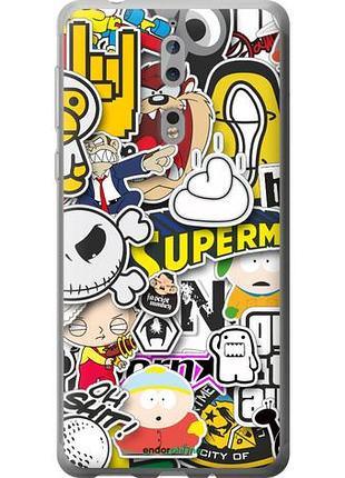 Чехол на nokia 8 popular logos "4023u-1115-10746"