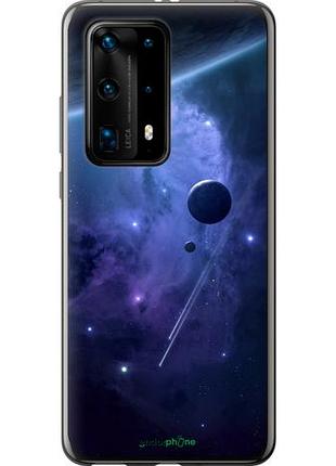 Чохол на huawei p40 pro plus планети в синьому космосі "171u-1917-10746"